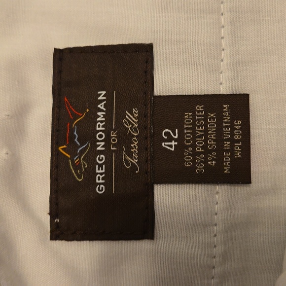 Mens Greg Norman Shorts Size 42 Waist NWOT Set of  2! Gray plaid and white plaid - Picture 8 of 8